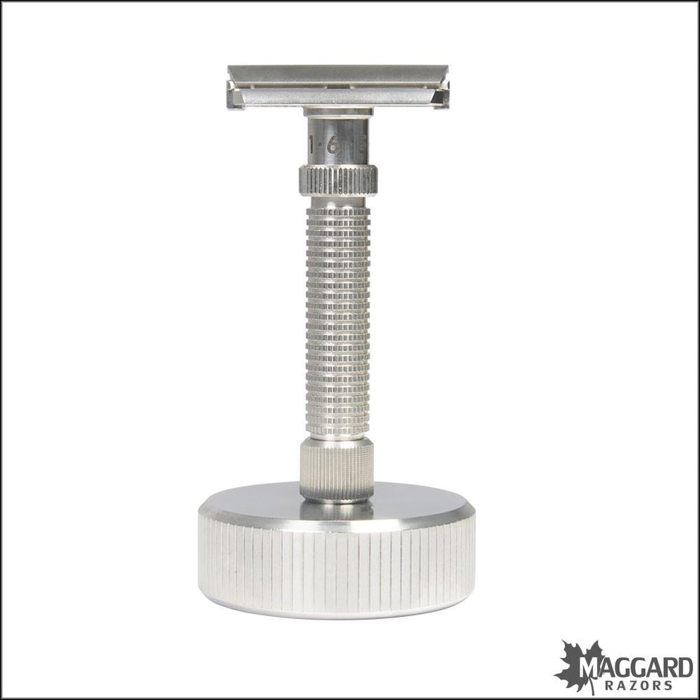 Razor On Razor Stand Rex Supply Co. Stainless Steel Stand for Ambassador Adjustable DE Safe ...