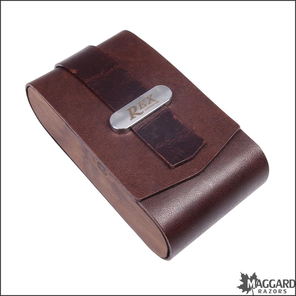 Rex Supply Co. Ambassador Leather and Black Walnut DE Safety Razor