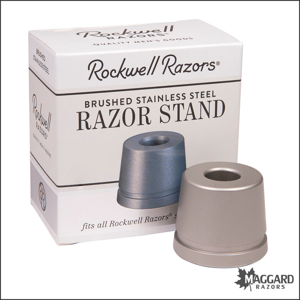 Rockwell Razors Inkwell DE Razor Stand, Brushed Stainless Steel ...