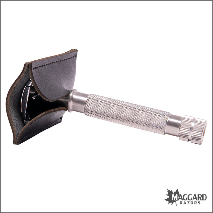 Guard Razor Sovercap Rockwell Razors Genuine Leather DE Safety Razor Cover — Maggard Razors