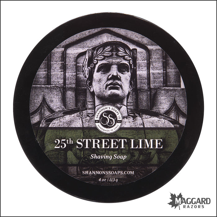 Shannon's Soaps 25th Street Lime Tallow Shaving Soap, 4oz