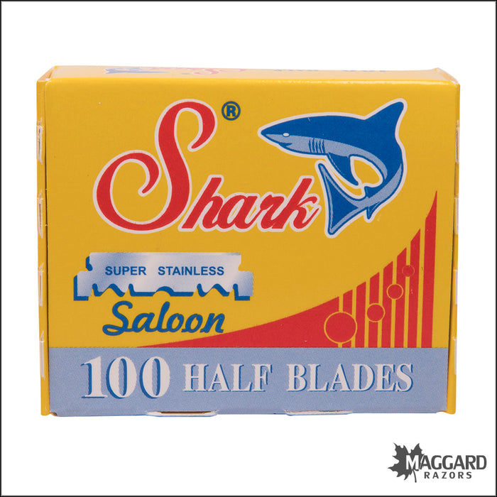 Shark Super Stainless Single Edge Safety Razor Blades, Box of 100 half blades