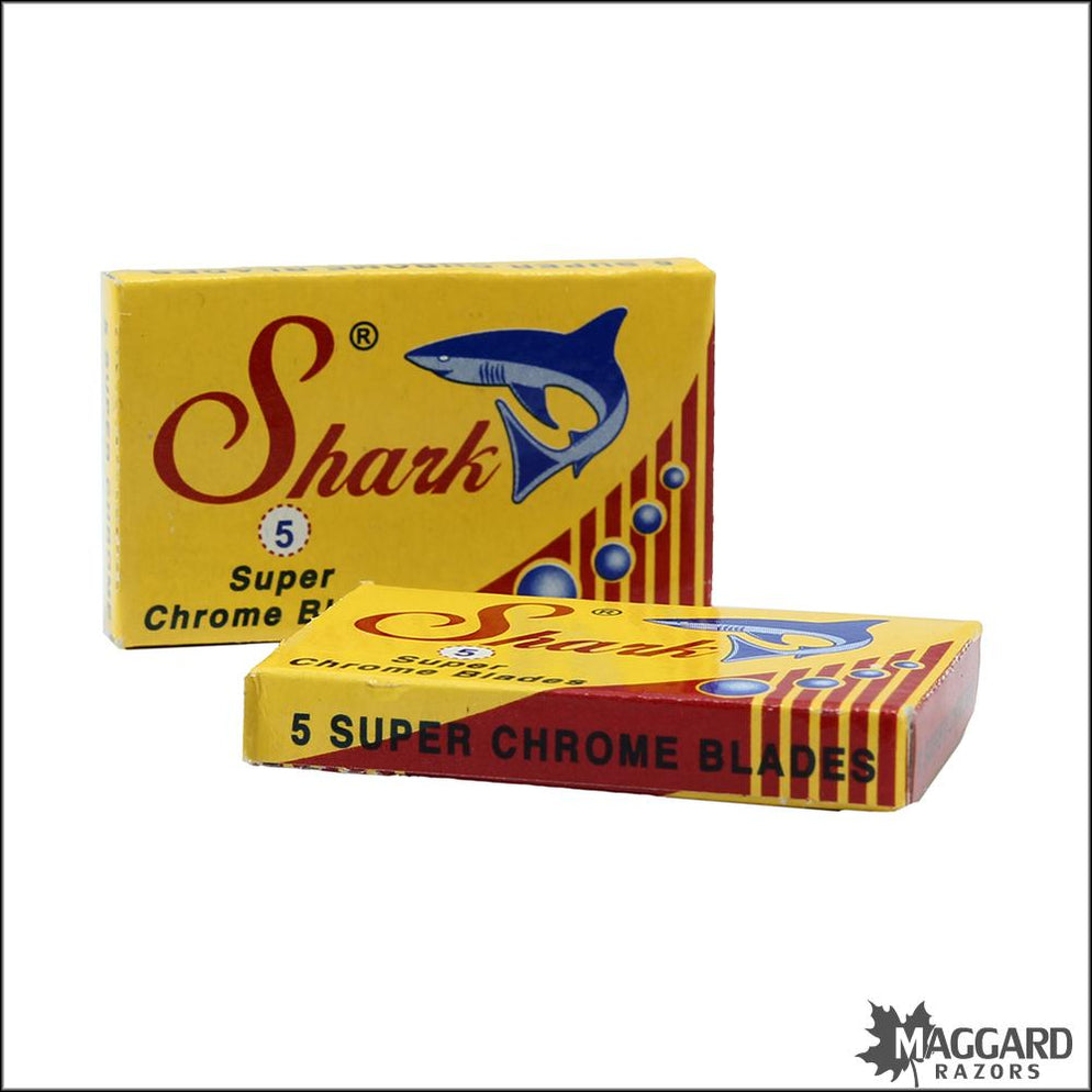 Shark Super Chrome Stainless DE Safety Razor Blades, 5 blades — Maggard