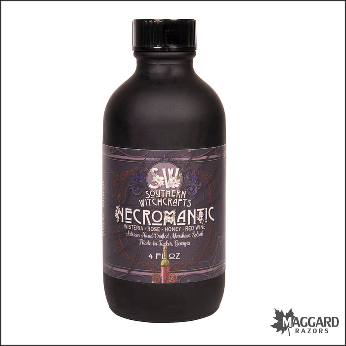 Southern Witchcrafts Necromantic Vegan Aftershave Splash, 4oz - Alcohol Free