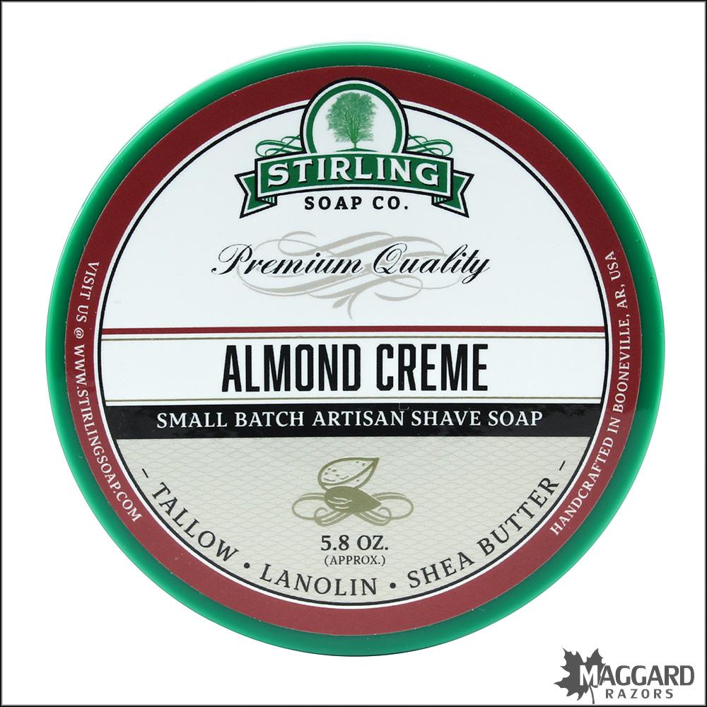Stirling Soap Co. Almond Creme Shaving Soap, 5.8oz