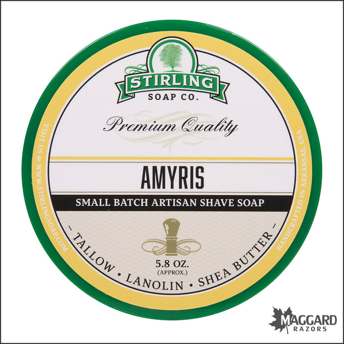 Stirling Soap Co. Amyris Artisan Shaving Soap, 5.8oz - Limited Edition