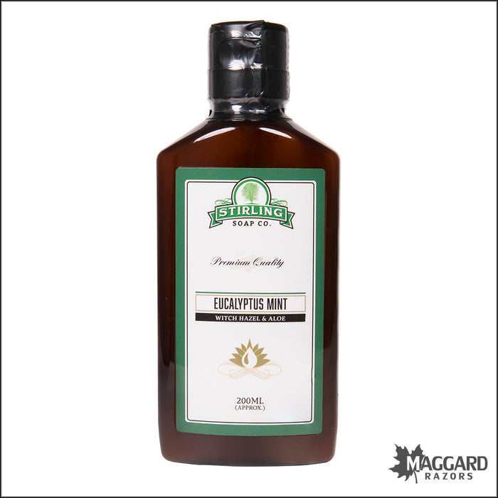 Stirling Soap Co. Eucalyptus Mint Witch Hazel and Aloe Aftershave, 200ml