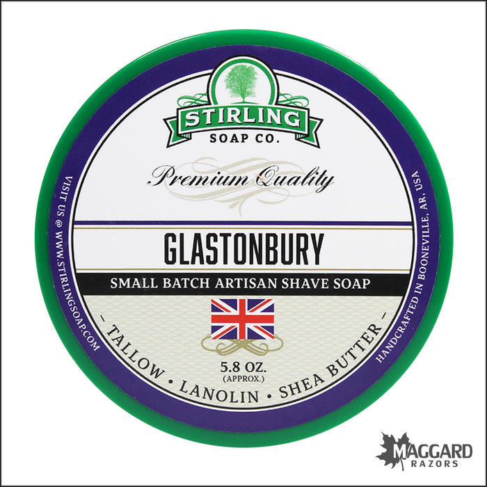 Stirling Soap Co. Glastonbury Shaving Soap, 5.8oz