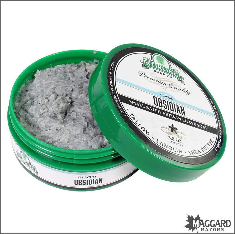 Stirling Soap Co. Glacial Obsidian Shaving Soap, 5.8oz - Seasonal Rele ...