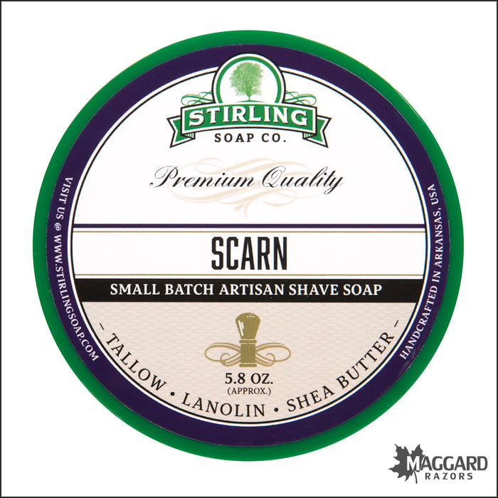 Stirling Soap Co. Scarn Artisan Shaving Soap, 5.8oz