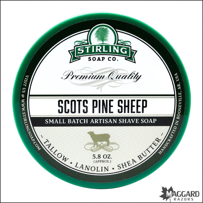 Stirling-Soap-Co-Scots-Pine-Sheep-artisan-shave-soap-5oz