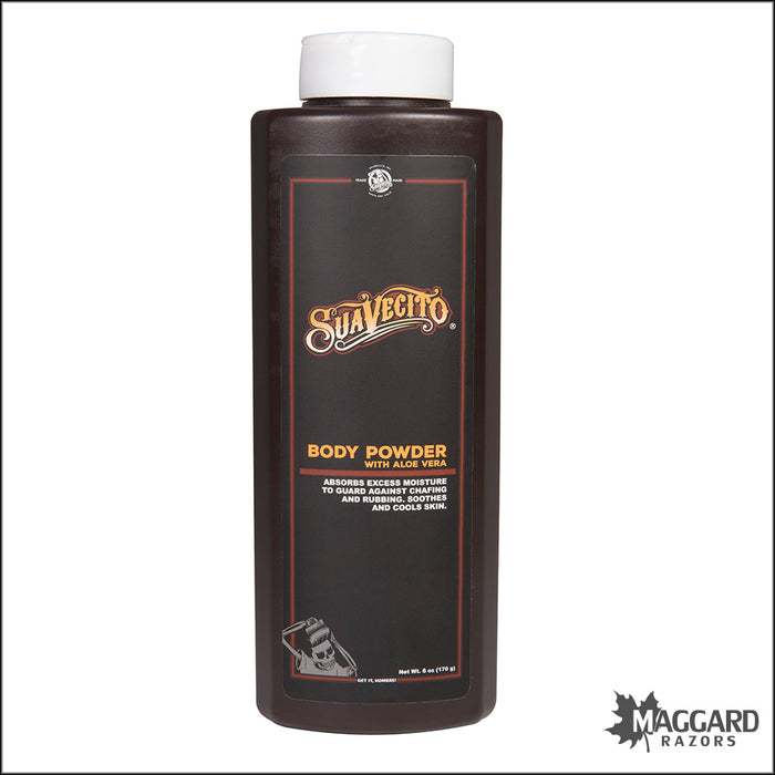 Suavecito Artisan Body Powder with Aloe Vera, 6oz – Talc Free