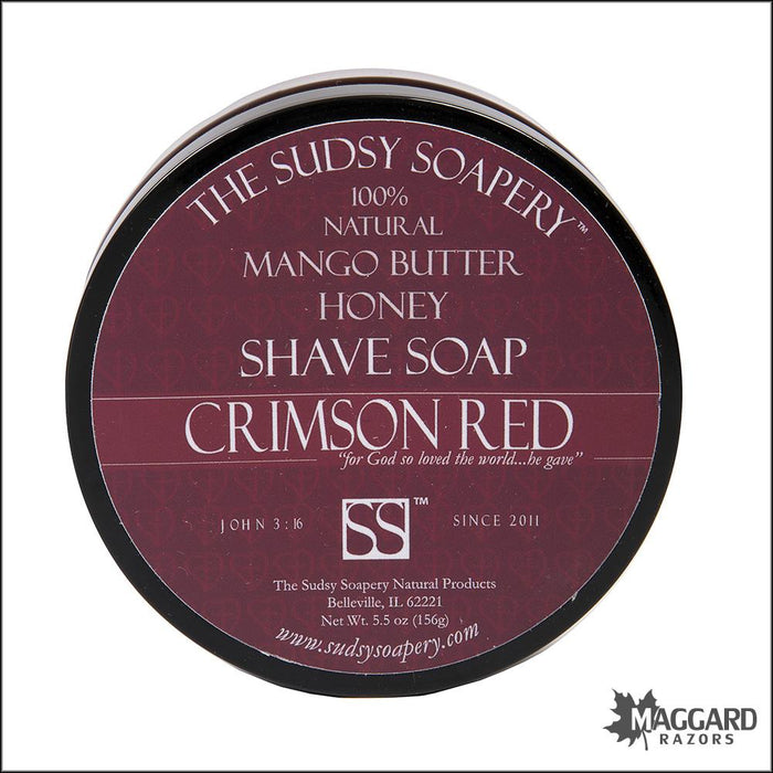 Sudsy-Soapery-Crimson-Red-Shaving-Soap-1