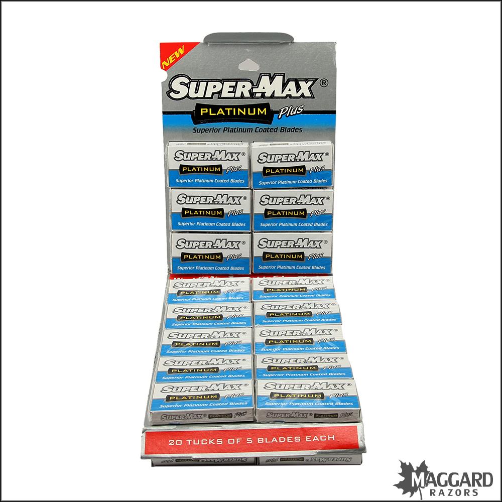 Super-Max Platinum Plus Double Edge Safety Razor Blades, 100 blades ...