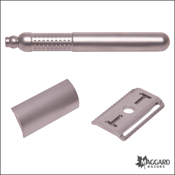 Titanium Handle Razor Tatara Razors Masamune Nodachi Titanium Closed Comb DE Safety Razor, M ...