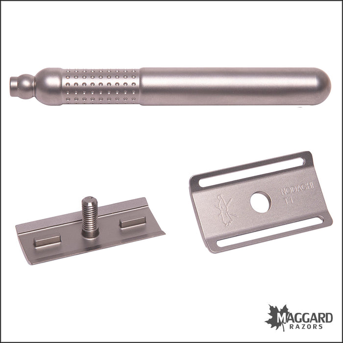 Solid Titanium Razor Tatara Razors Masamune Nodachi Titanium Closed Comb DE Safety Razor, M ...