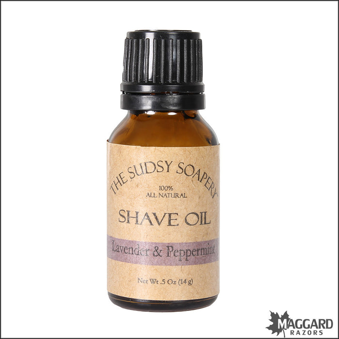 The Sudsy Soapery Lavender & Peppermint Pre Shave Oil, 1/2 oz