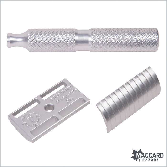 Timeless Razor Model ALSB45 Aluminum DE Safety Razor, with Stand ...