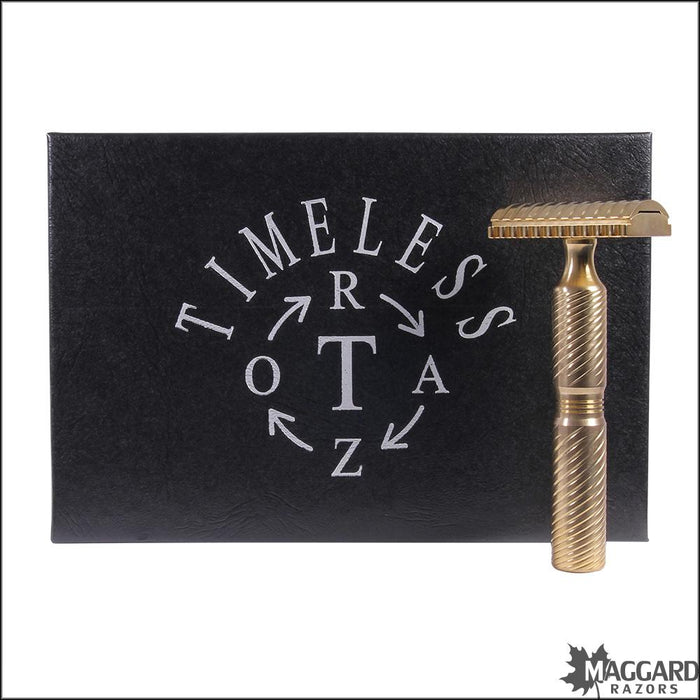 Timeless Razor Model TRBR78 Bronze Open Comb DE Safety Razor, with Sta ...