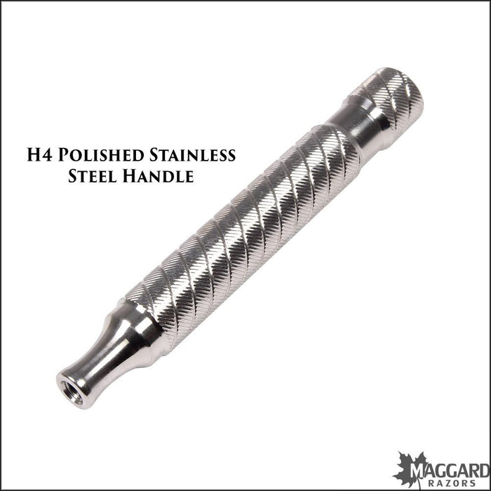 Timeless-Razor-H4-Polished-Stainless-Steel-Safety-Razor-Handle