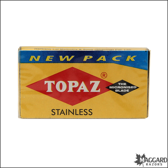 Topaz Stainless Double Edge Safety Razor Blades, 5 blades