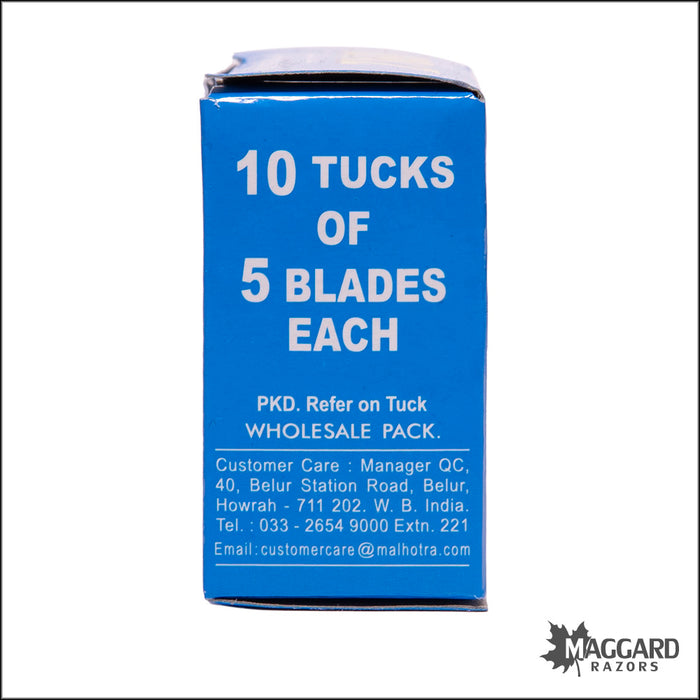 Topaz Stainless Double Edge Safety Razor Blades, 50 blades