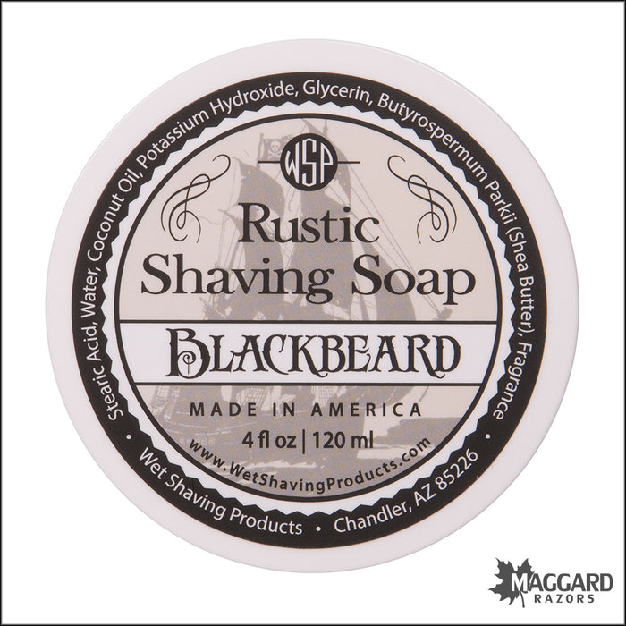 WSP Blackbeard Rustic Artisan Shaving Soap, 4oz