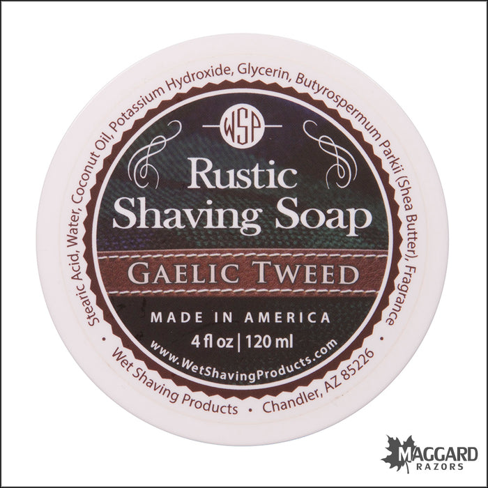 WSP Gaelic Tweed Rustic Artisan Shaving Soap, 4oz