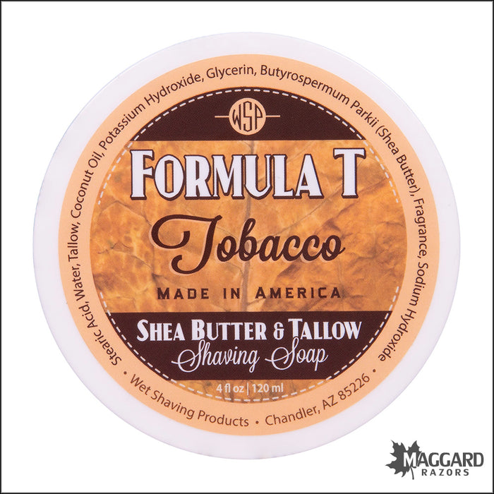 WSP Tobacco Formula T Tallow Shaving Soap, 4oz