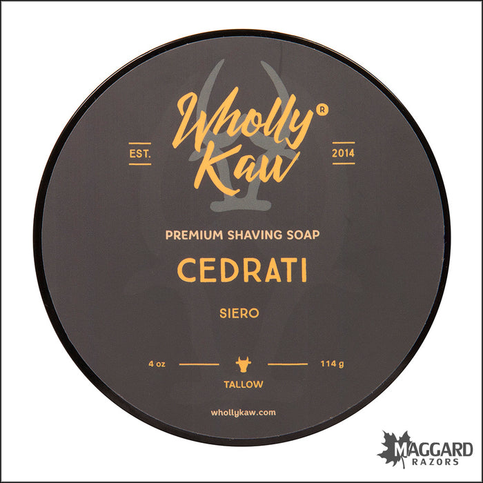 Wholly Kaw Cedrati Artisan Shaving Soap, 4oz