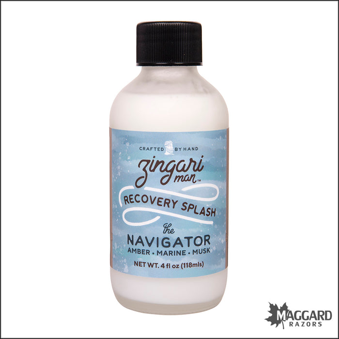 Zingari Man The Navigator Aftershave Recovery Splash, 4oz - Alcohol Free