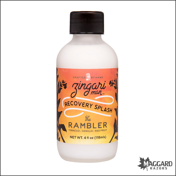 Zingari Man The Rambler Aftershave Recovery Splash, 4oz - Alcohol Free