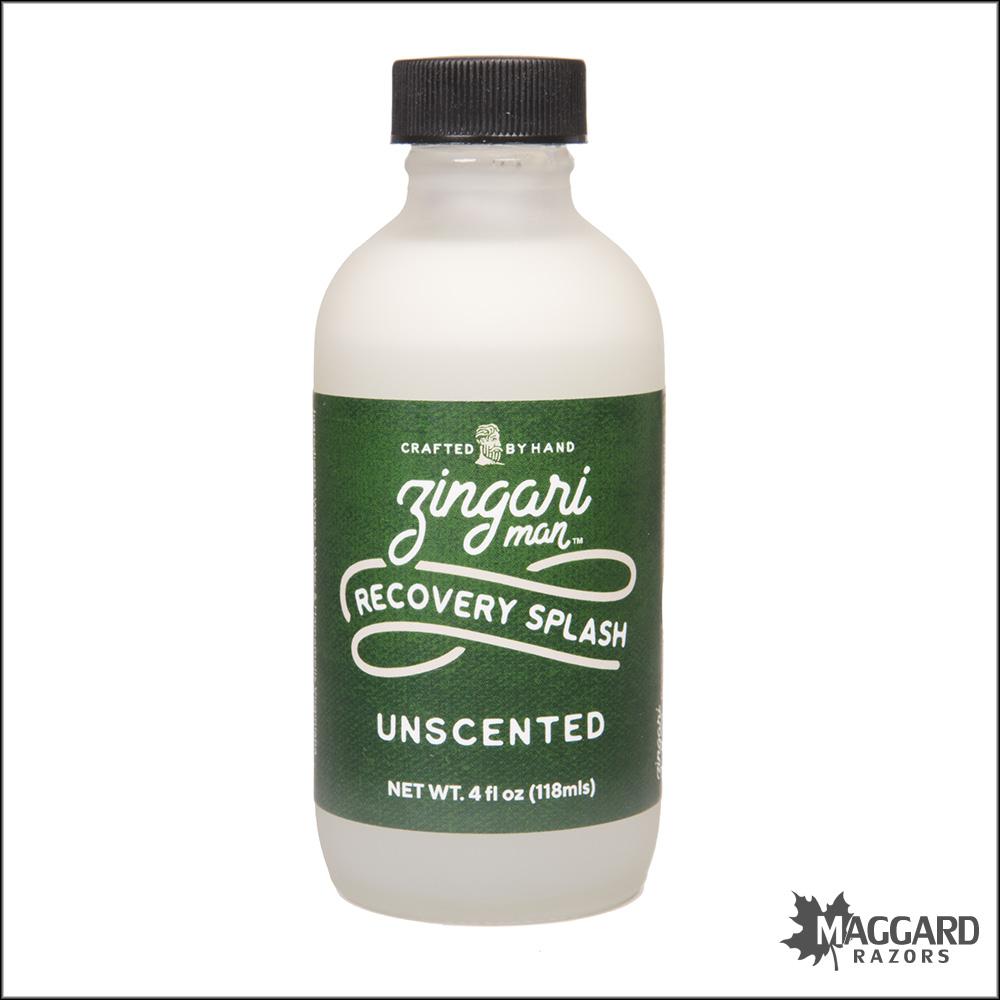 Zingari Man Unscented Aftershave Recovery Splash, 4oz Alcohol Free