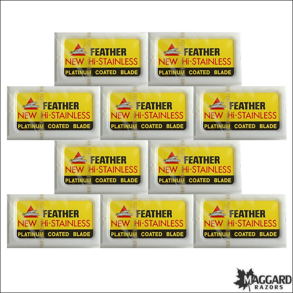 Feather New Hi-Stainless Double Edge Blades, 100 blades